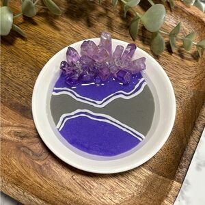 Handmade Geode inspired ring/jewelry dish | birthday, anniversary, wedding gift